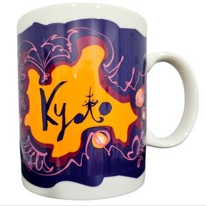 Rare STARBUCKS 2004 vintage KYOTO Japan coffee mug NWOT orange purple Asian cup